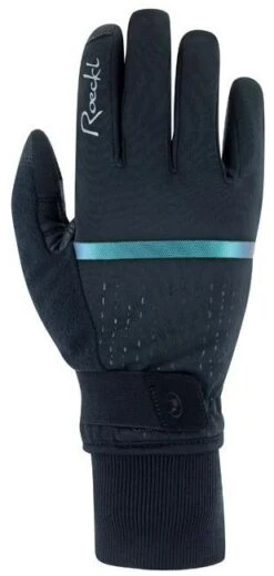 Roeckl Watou Damen Winter-Fahrradhandschuhe - Black/cameloen Green