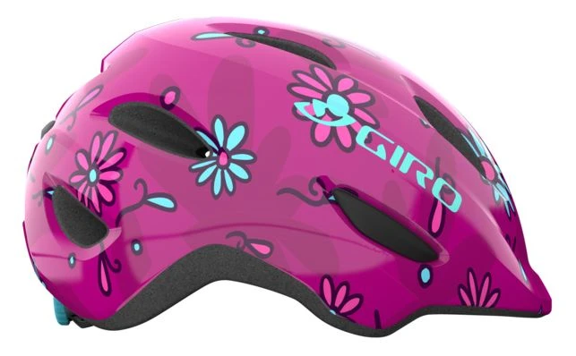Giro Scamp Kinder Fahrradhelm - Pink Street Sugar Daisies – Bild 3