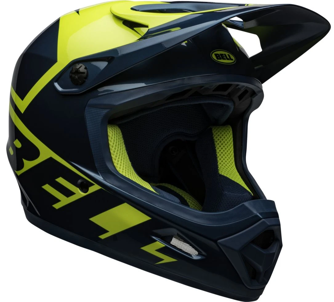 Bell Transfer BMX Downhill-Helm - Blue/hi-viz – Bild 4