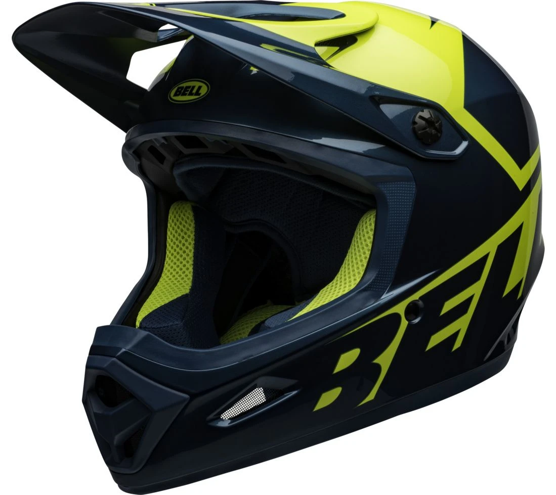 Bell Transfer BMX Downhill-Helm - Blue/hi-viz – Bild 2