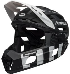 Bell Super Air R Spherical MIPS Downhill/BMX Race Helm- Mat Black/white Fasthouse