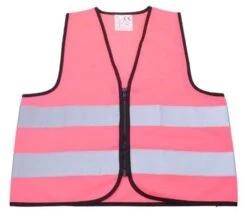 Filmer Kinder-Warnweste Mit Reißverschluss-Neon Pink/Größe M