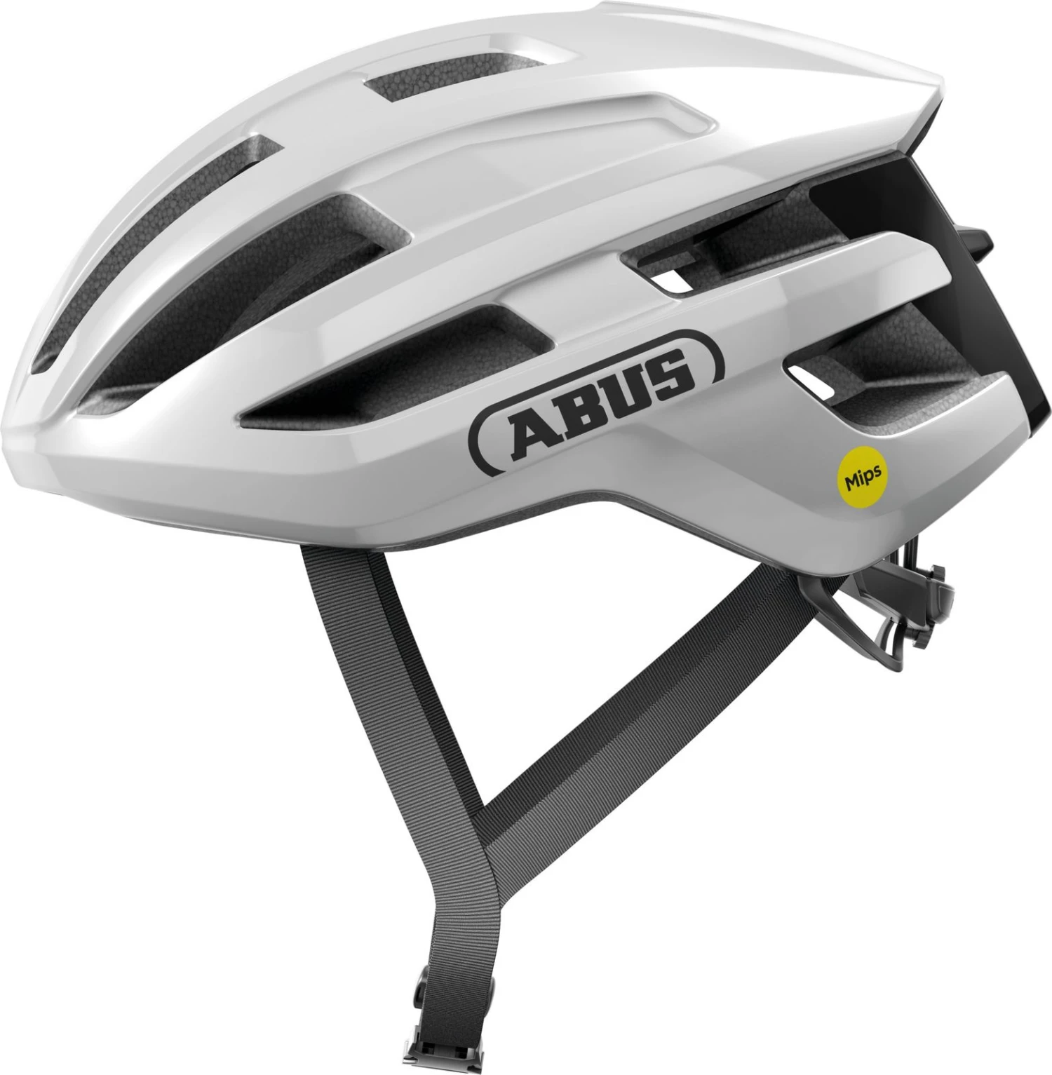 ABUS Powerdom Mips Rennradhelm - White Shiny