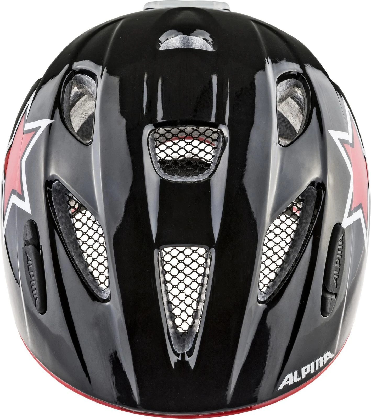 Alpina Ximo Flash Kinder Fahrradhelm - Black Red White Star – Bild 2