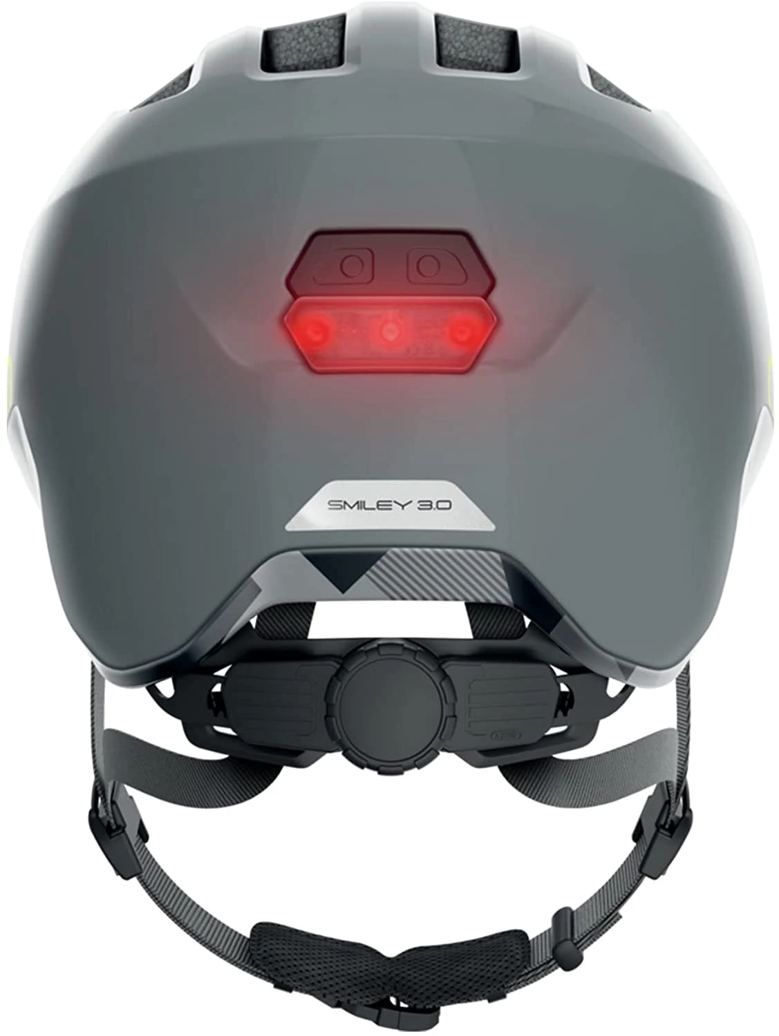 ABUS Smiley 3.0 ACE LED Kinder-Fahrradhelm - Shiny Grey – Bild 3