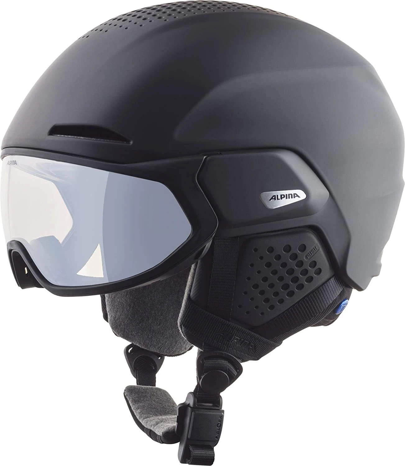 Alpina ALTO V Visier Skihelm - Black Mat
