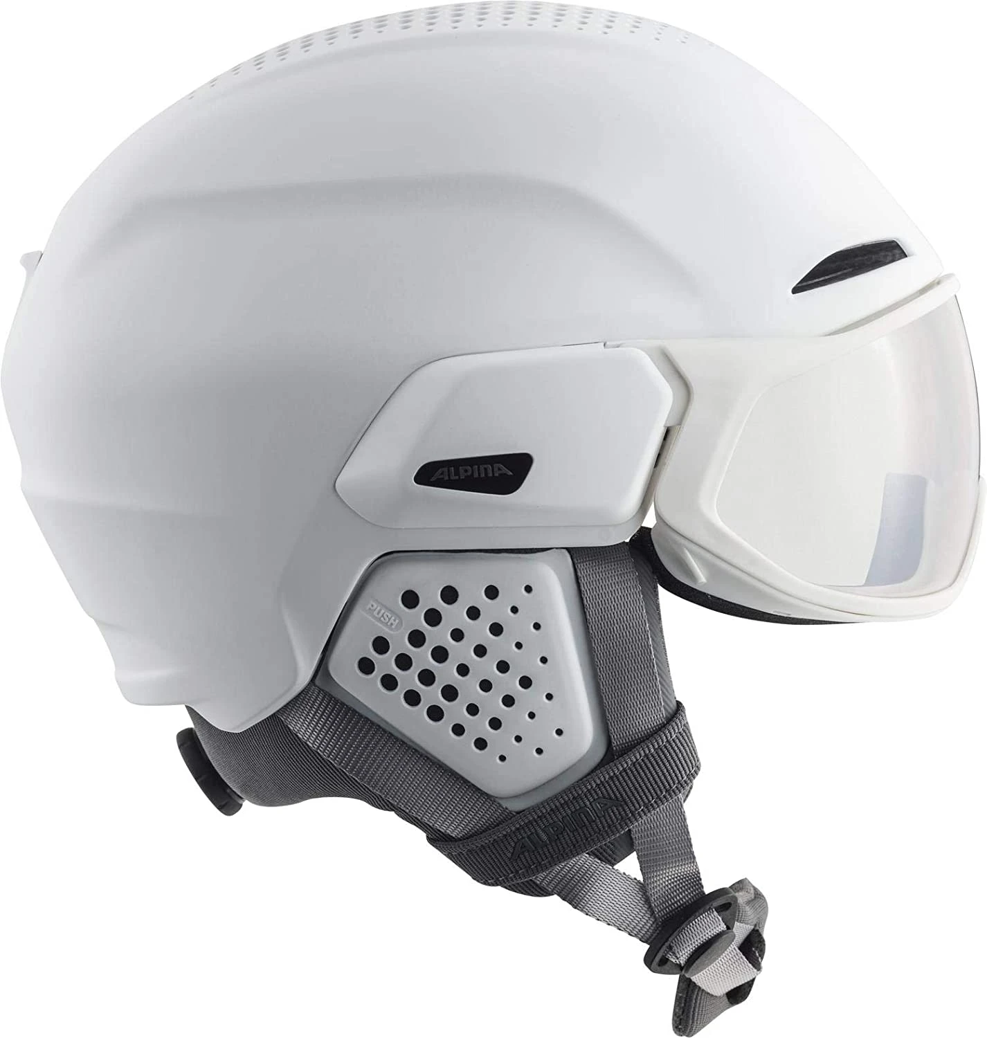 Alpina ALTO V Visier Skihelm - White Mat – Bild 3