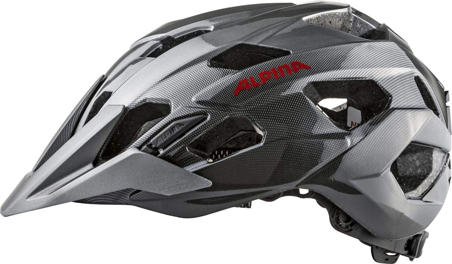 Alpina Anzana Fahrradhelm - Dark Silver Black Red – Bild 3