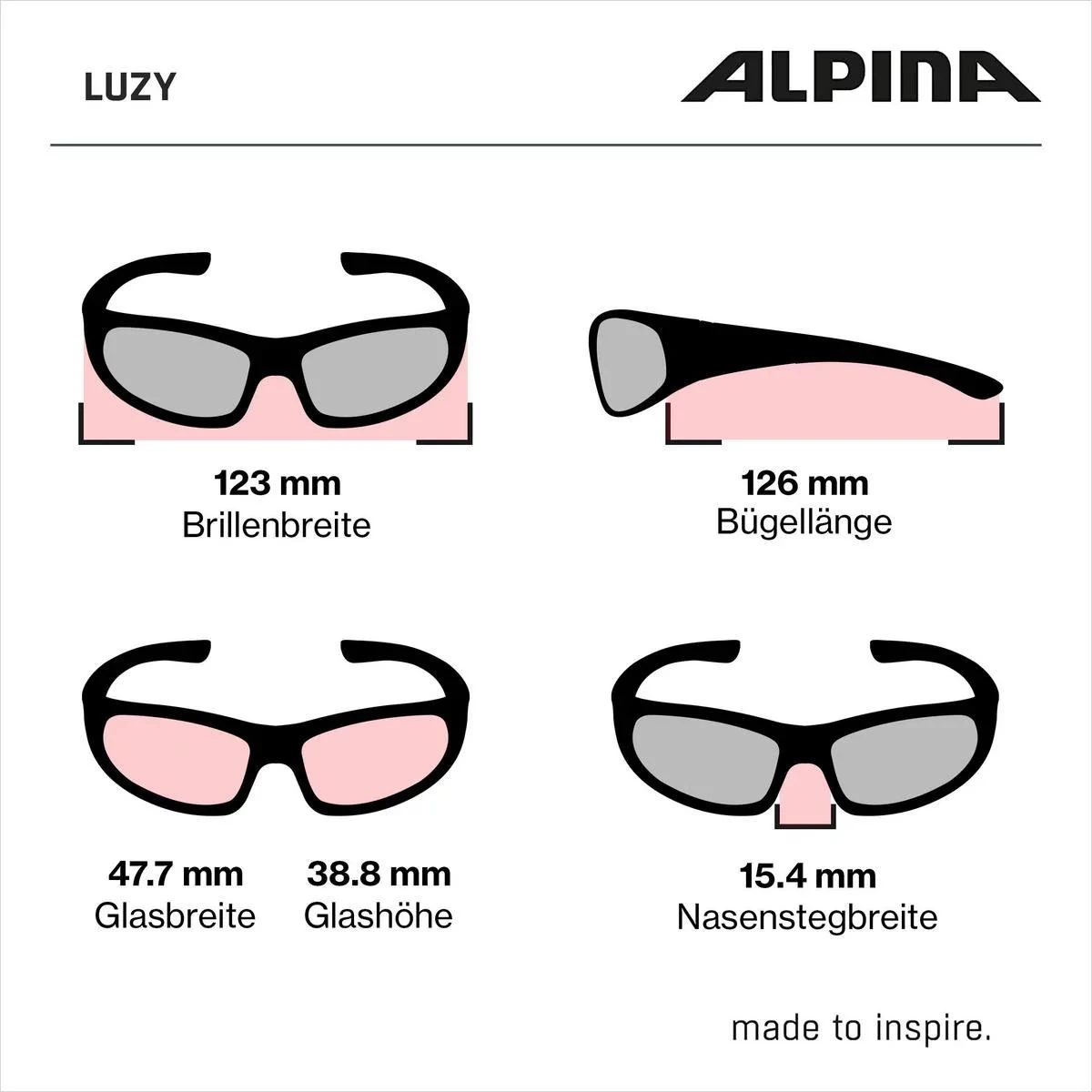 Alpina Luzy Kinder-Sonnenbrille - White Gloss – Bild 5