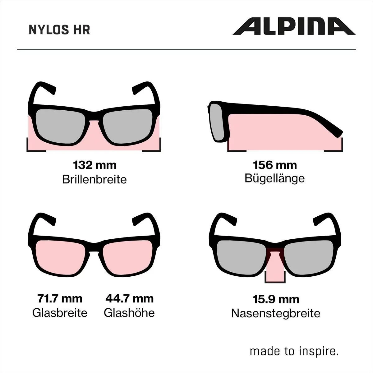 Alpina Nylos HR Sportbrille - Moon Grey Mat – Bild 5