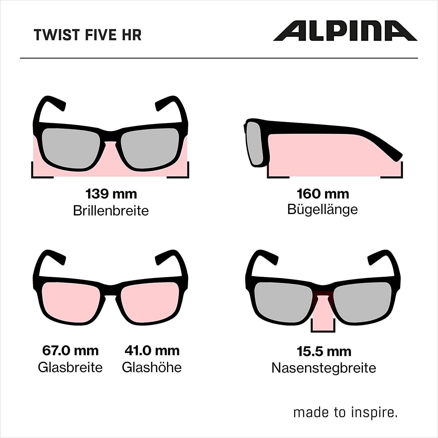 Alpina Twist Five HR V Sportbrille - Tin-black Gloss – Bild 5