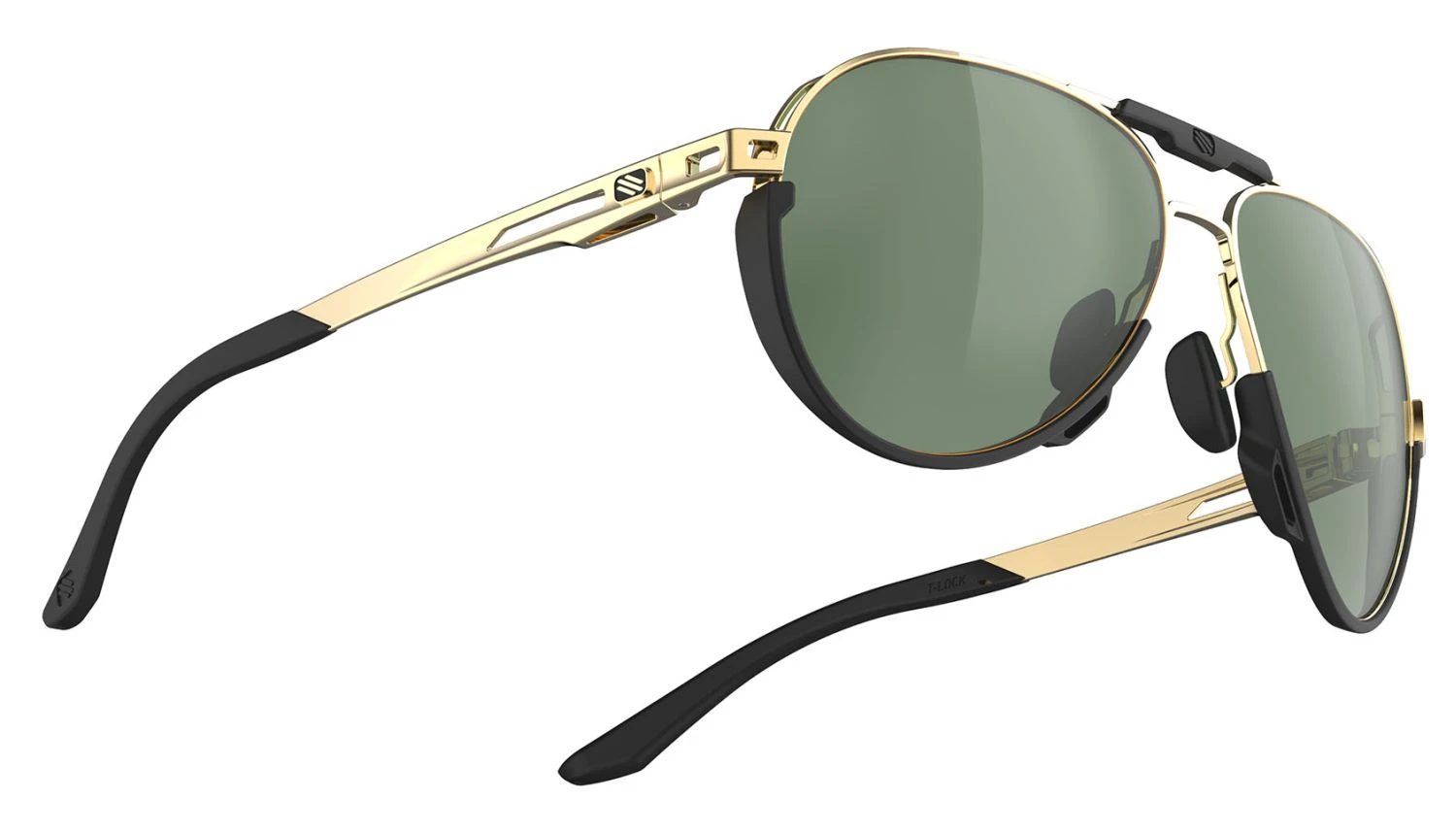 Rudy Project Skytrail Piloten-Sonnenbrille - Ligth Gold Shiny / Green – Bild 3