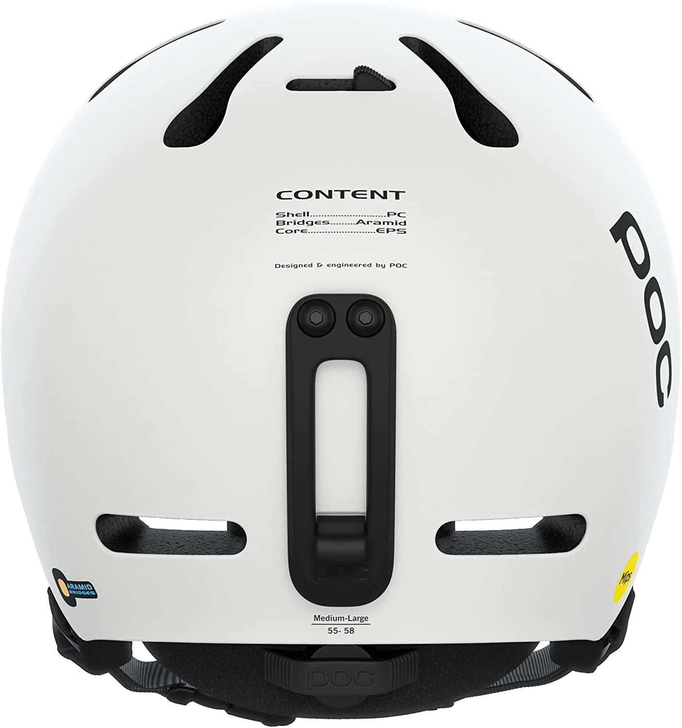 POC Fornix MIPS Skihelm - Hydrogen White Matt – Bild 3