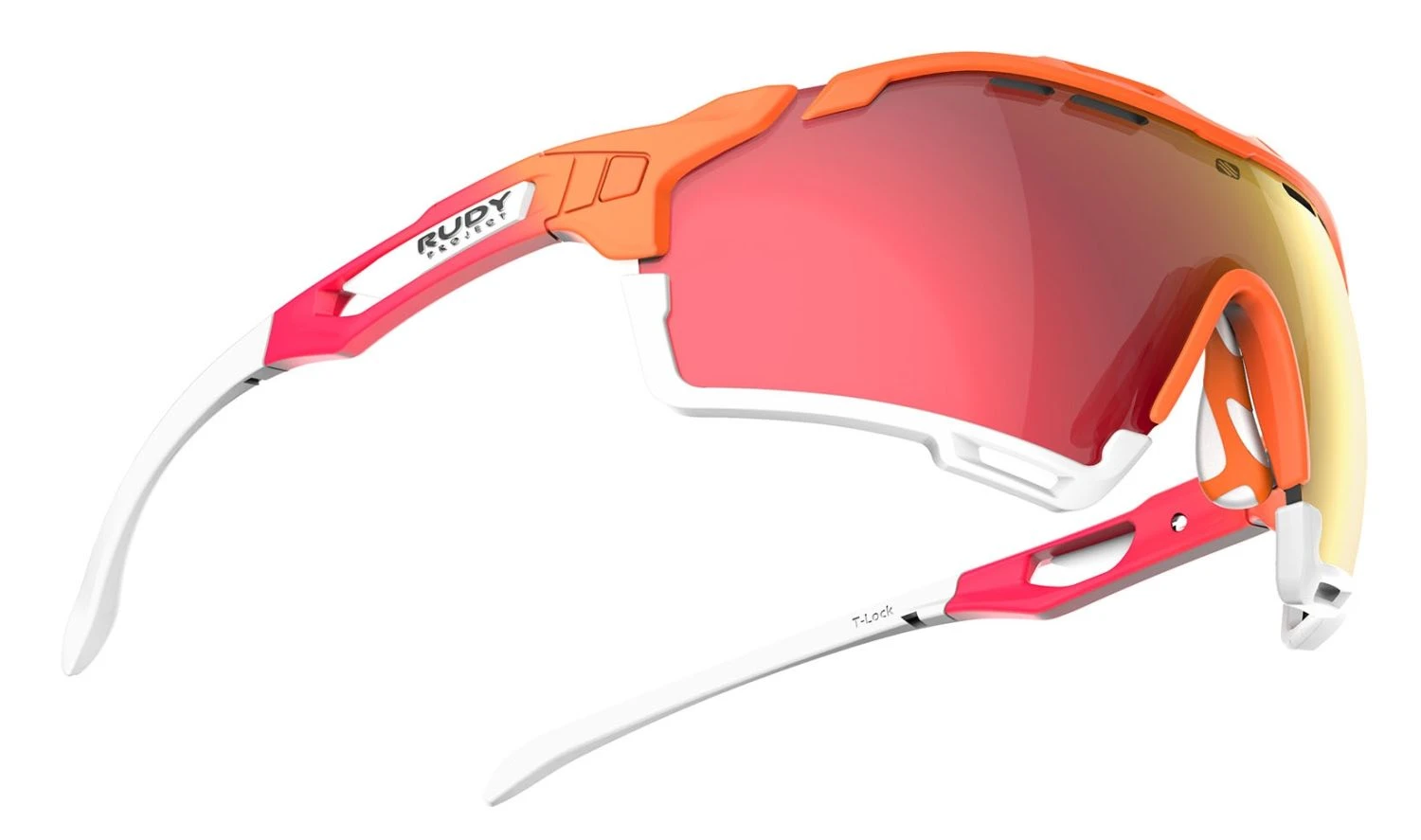 Rudy Project Cutline Sportbrille - Mandarin Fade/coral Matt/Multilaser Red – Bild 3