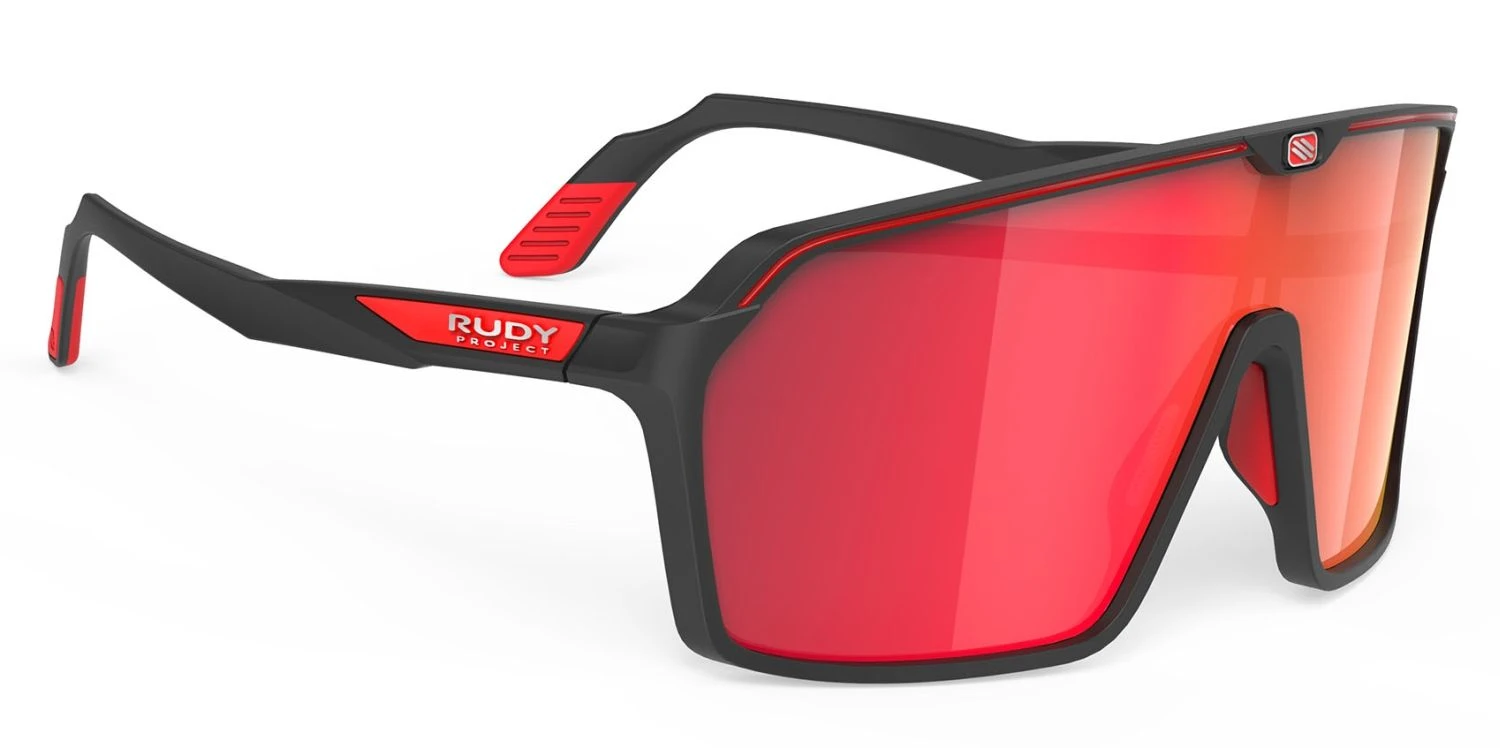 Rudy Project Spinshield Sportbrille - Black Matte / Multilaser Red