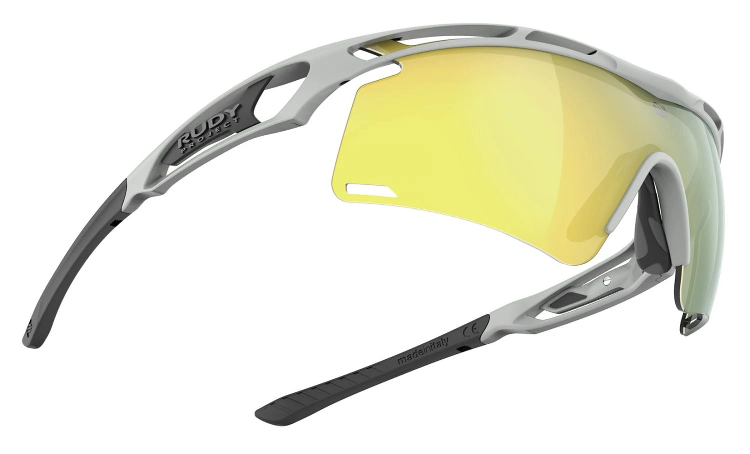 Rudy Project Tralyx+ Sportbrille - Light Grey Matte/Multilaser Yellow – Bild 3