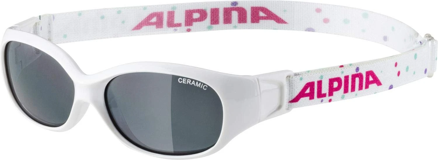 Alpina Sports Flexxy Kids Kindersonnenbrille - White-dots