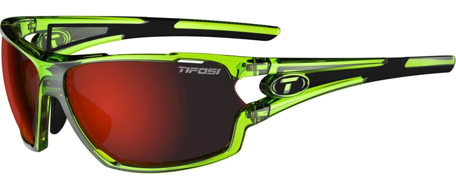 TIFOSI Amok Sportbrille-Chrystal Neon Green/Mirror Red