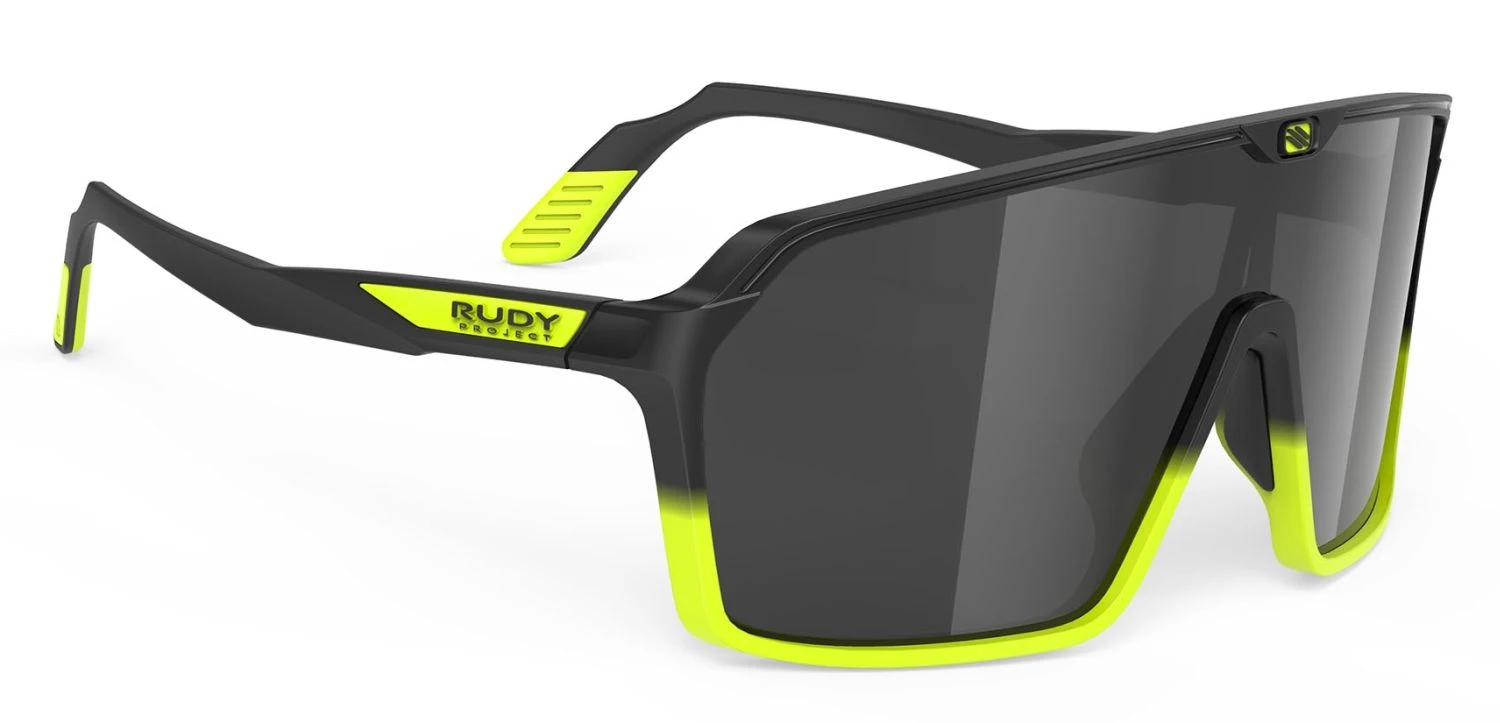 Rudy Project Spinshield Sportbrille - Black Fade Yellow Fluo Matte / Smoke Black