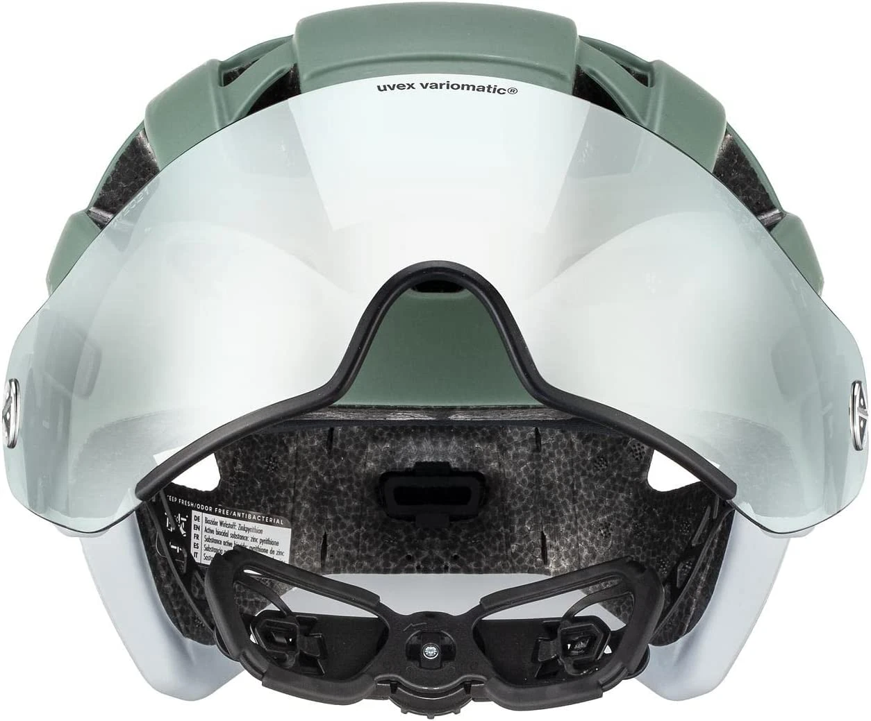 Uvex Finale Visor Vario Visier Fahrradhelm - Moss Green-cloud Matt – Bild 3