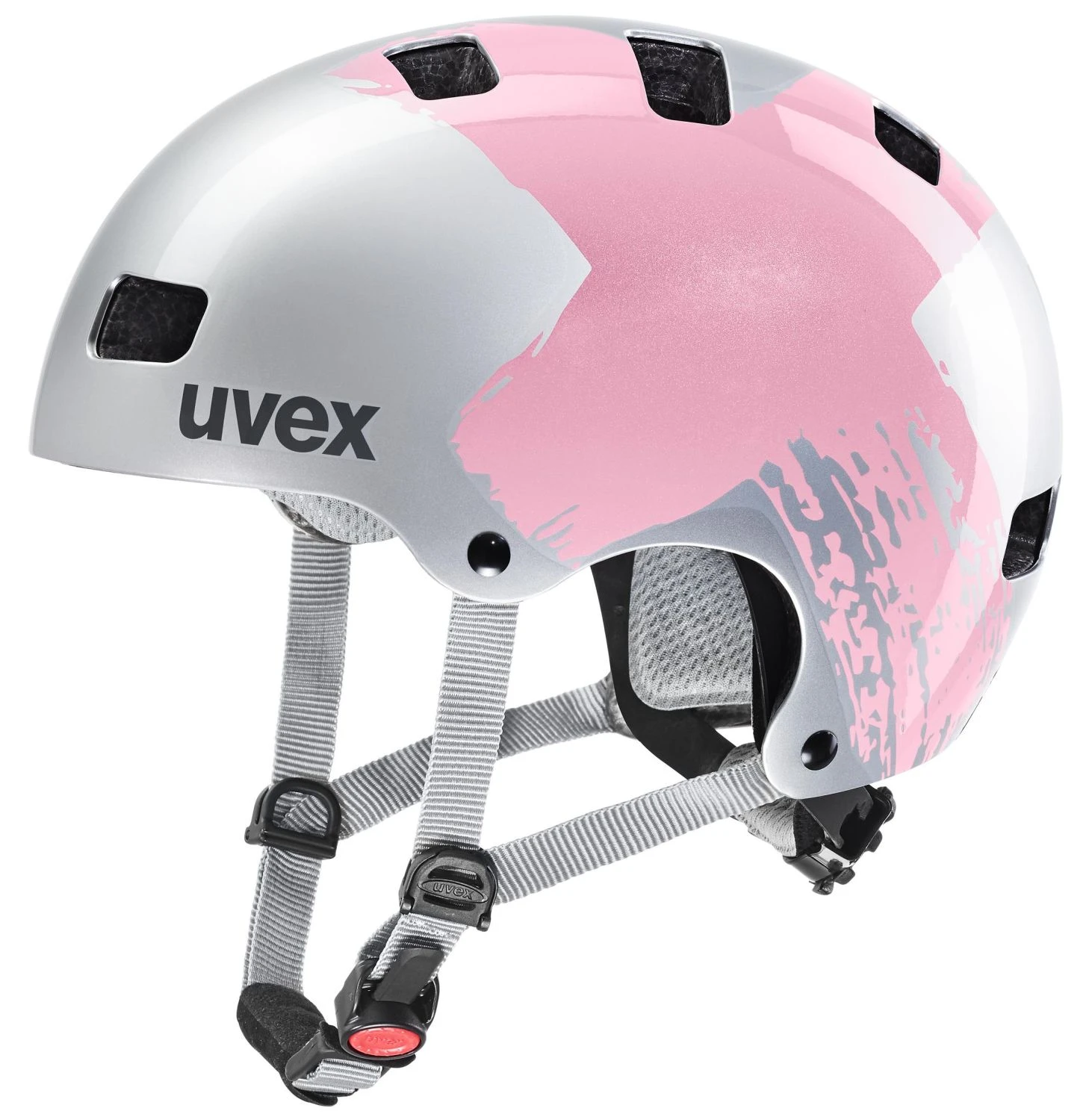 Skaterhelm Uvex Kid 3 - Silver-rose