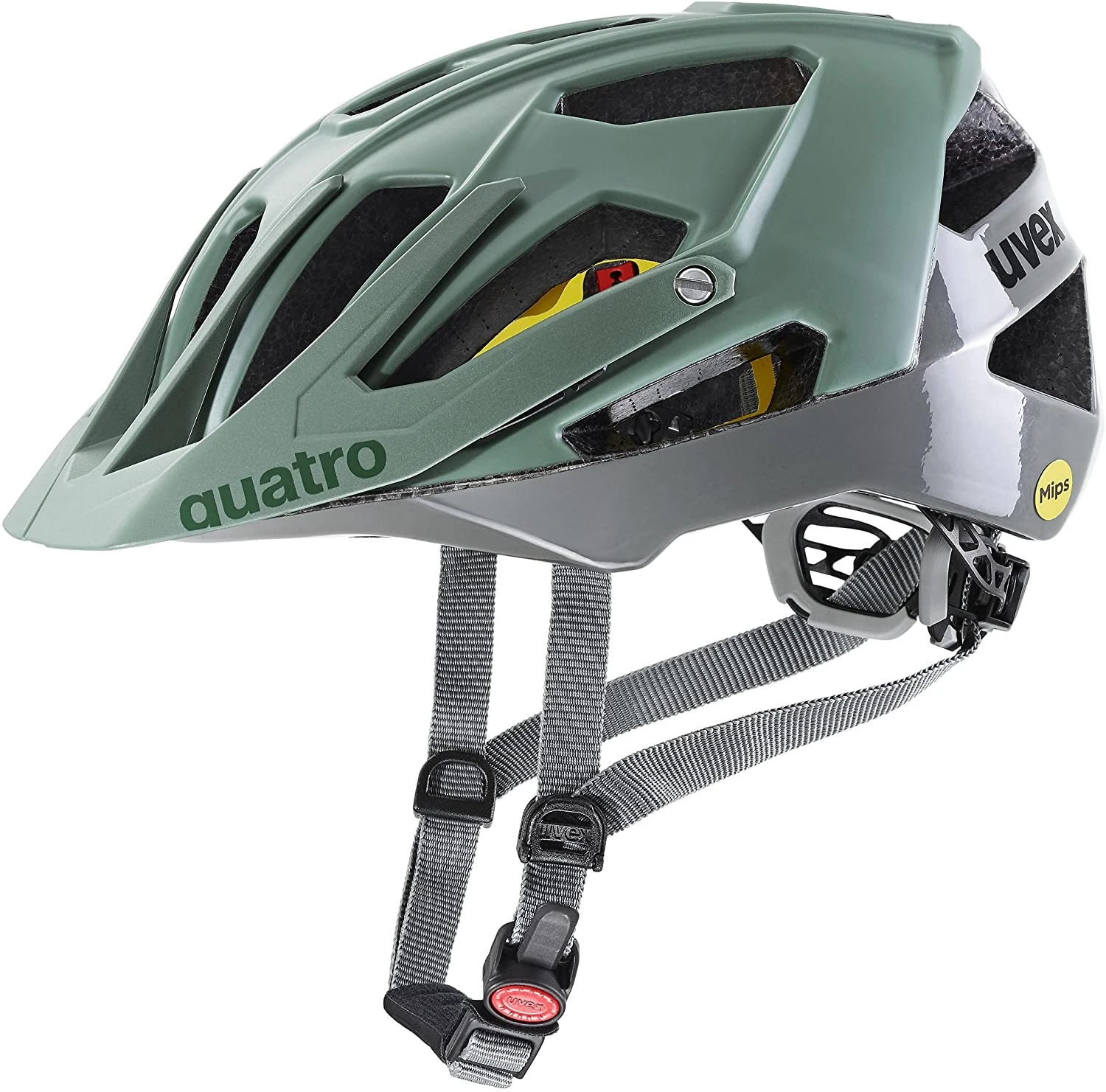 Uvex Quatro Cc MIPS Mountainbike Helm - Moos Green Rhino